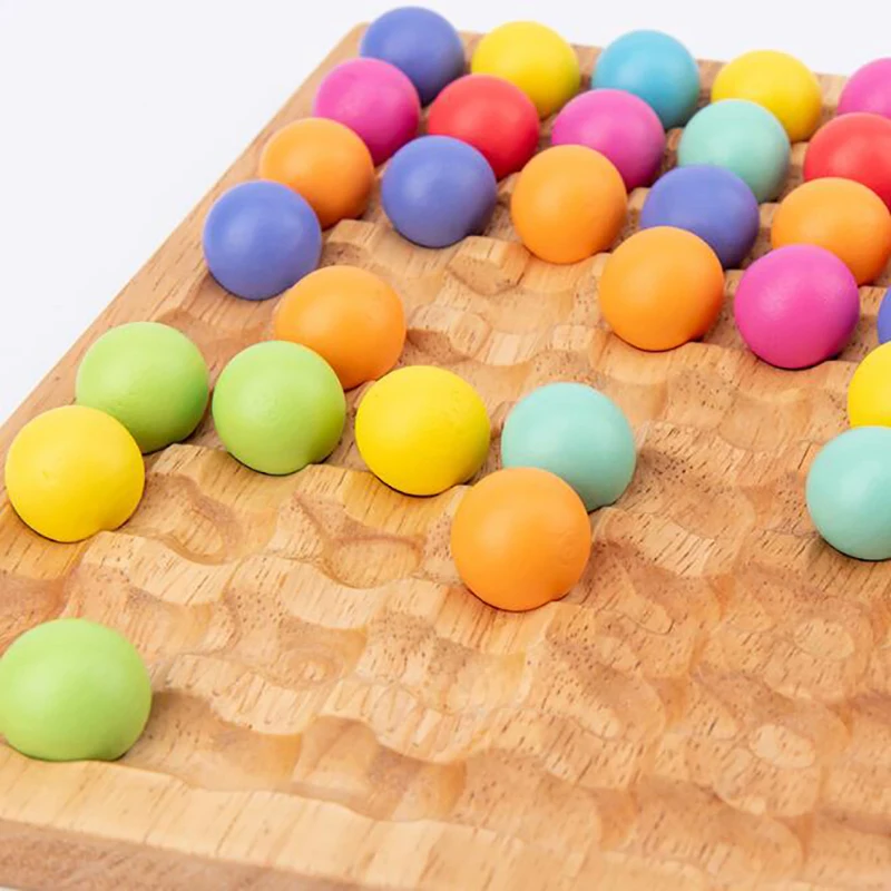 1pc Montessori v Ranom Detstve Deti Drevené Klip Ball Puzzle Rodič-dieťa Interaktívne Hračka Detí, Darček Vzdelávania Darček