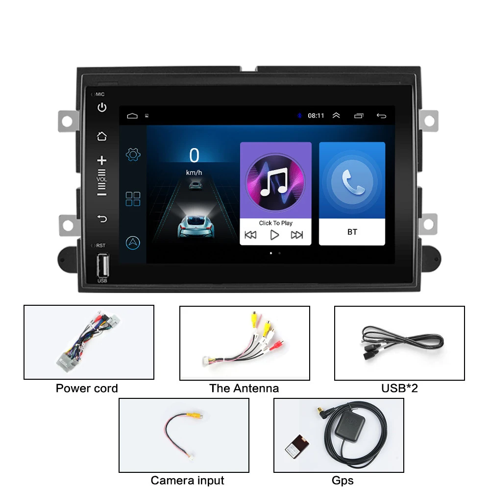 2 Din Android Auto Rádio multimediálny prehrávač Pre Ford F150 F250 F350 500 Explorer Zameranie Fusion Mustang Okraji Navigačného systému GPS