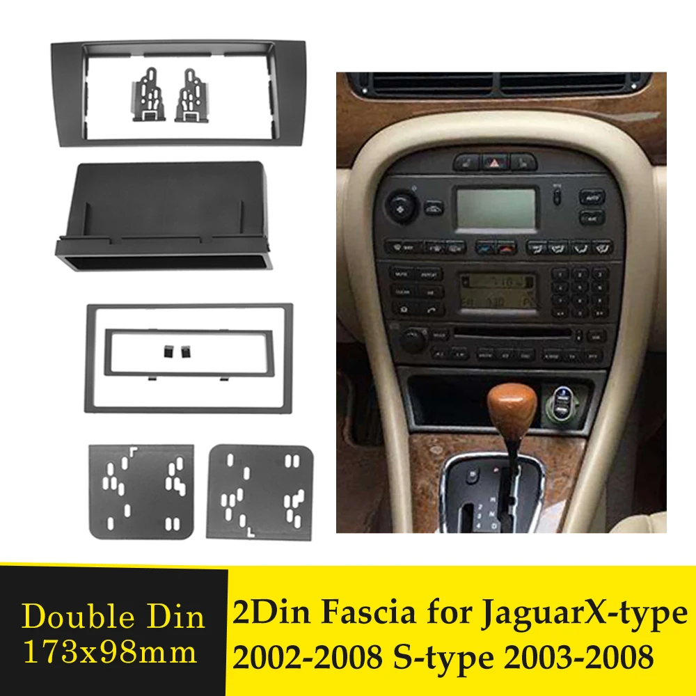 2 Din autorádia Fascia na JAGUAR X-type 2002-2008 S-typ 2003-2008 Stereo Panel DVD Multimediálny Prehrávač Refitting Rám palubnej doske Auta