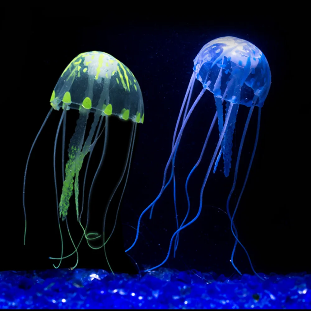 2 Ks Umelých Plávať Žiariace Medúzy Akváriu Dekorácie Akvárium Pod Vodou Žiť Rastlín Svetelná Ozdoba Vodné Krajiny