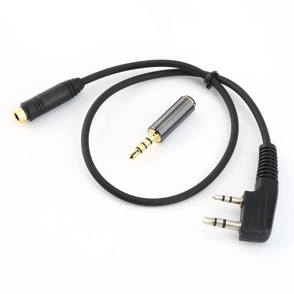 2 Pin K1 Na 3,5 MM Samica Audio Telefón, Slúchadlá Kábel na Prenos údajov pre Kenwood TYT pre Baofeng UV5R 888S Walkie Talkie headset adapter