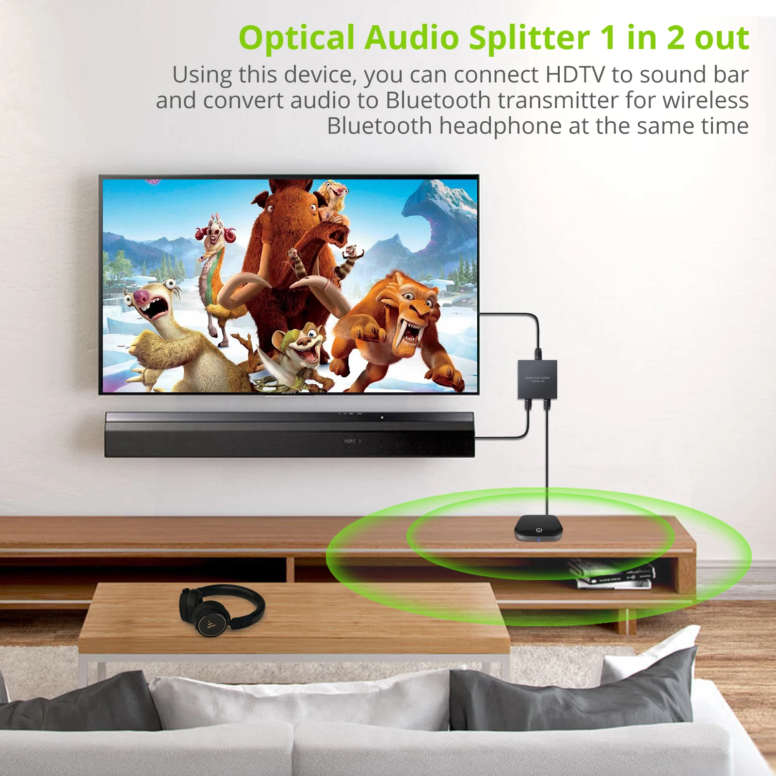 2 Spôsob Spdif Toslink Optický Digitálny Audio Splitter 1 Do 2 Z Toslink Splitter 1x2 Pre LPCM 2.0 DTS Dolby-AC3 XBOX DAC Prevodník