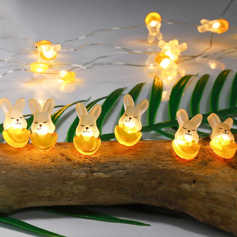 20/30LED Veľkonočné Party Dekorácie Veľkonočné Králik String Svetlá Veľkonočné Vajíčko Bunny Svetlá Garland Pre Domáce Party Dekor Rozprávky na Čítanie