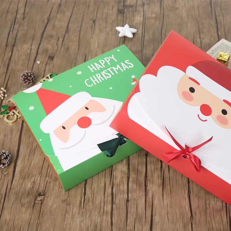 20 Kusov Vianočné Cukrovinky Boxy Vianočný Darček Box S Lukom Cute Santa Claus Darček Prípade Veselé Christma Nový Rok Festival Dodávky