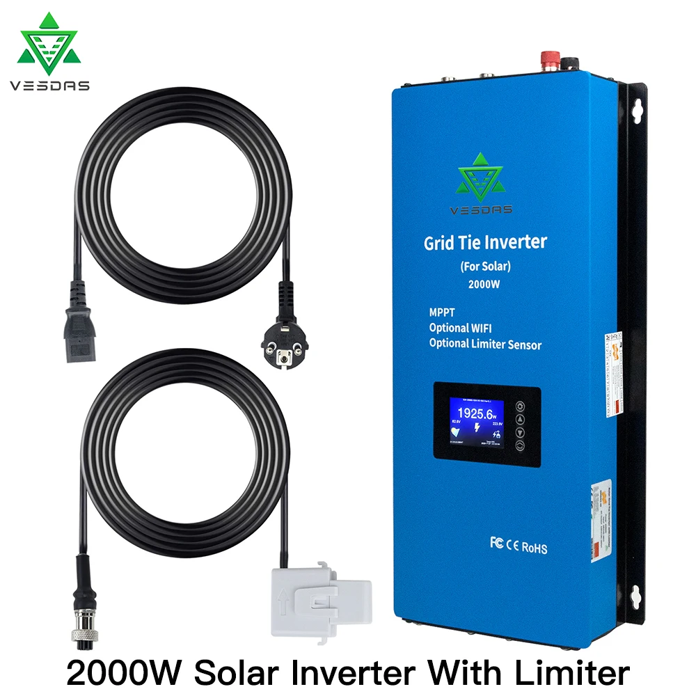 2000W Microinver MPPT Na Grid kravatu Inverte Micro Solar Converter Regulátor Invertor S Obmedzovačom Senzor 45-90VDC pre Solárny Panel