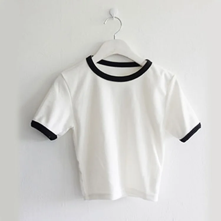 2018 dámske tričko bavlna jednofarebné tričko krátky rukáv ženy dámske oblečenie