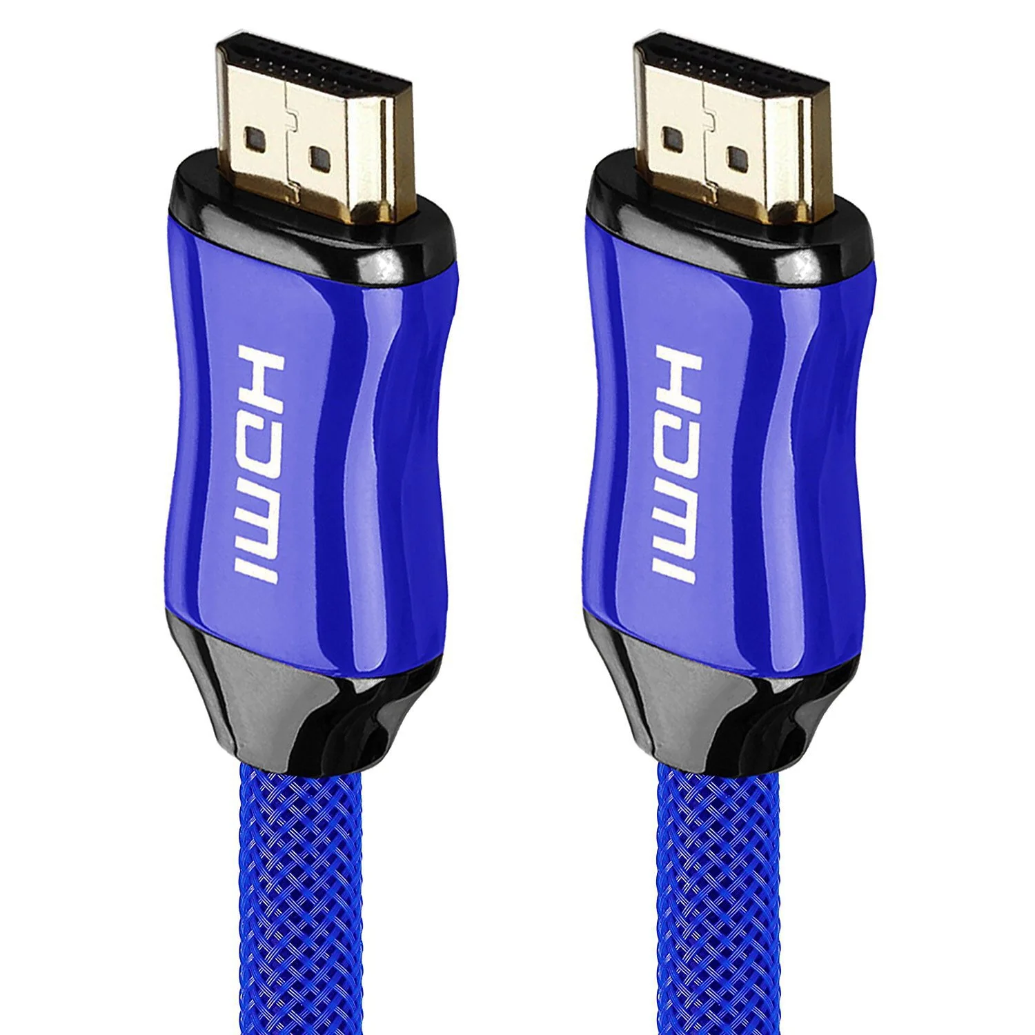 2019 1080P Micro HDMI na HDMI Pozlátené HDMI konektor pre HDTV Projektor Mobilný telefón Ploché Fotoaparát 1m 1,5 m 1,8 m 3 m farba modrá