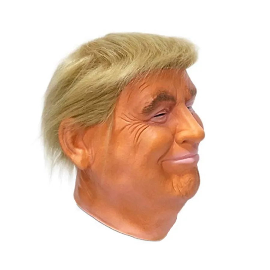 2019 Hot Predaj Vysoko Kvalitné Gumové Masky Realistické Box Darček Halloween Party Šaty Latex Donald Trump Maska