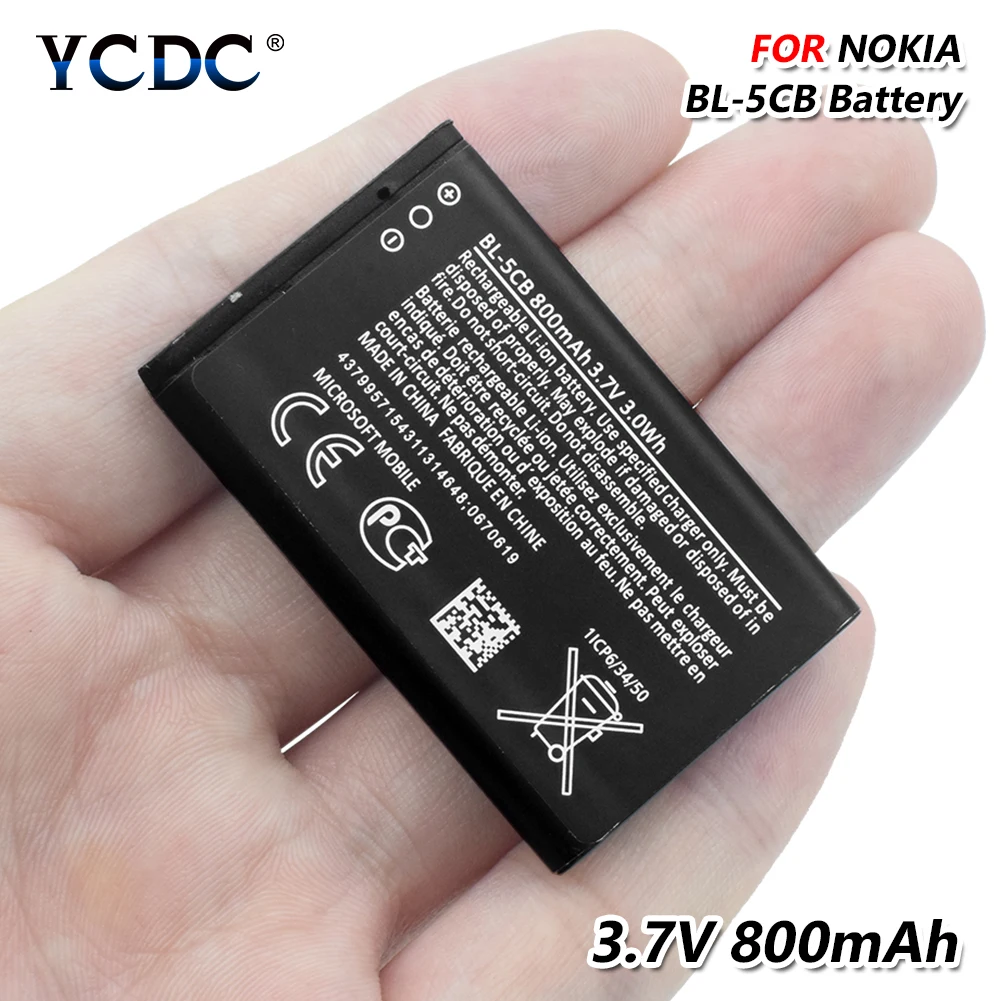 2019 Lítium YCDC 3,7 V 800mAh batérie BL-5CB BL5CB Batériou BL-5CB Pre Nokia 111 113 1000 1280 3600 3660 6620 6108 N91 Batérie Telefónu