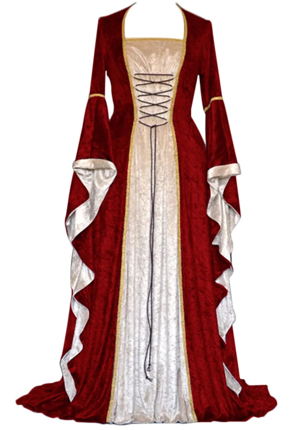 2019 Nové Stredoveké Šaty Halloween Kostýmy pre Ženy Cosplay Palác Ušľachtilý Dlhé Rúcha Dávnych Bell Rukáv Kostým Princezná Šaty