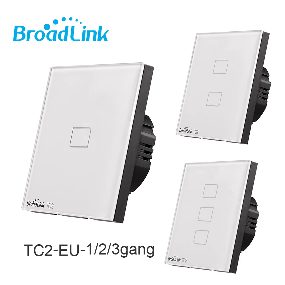 2020 Broadlink TC2 1/2/3 Gang Normy EÚ Light Switch Moderný Dizajn, Biela Dotykový Panel Wifi Smart Ovládanie Prostredníctvom RM Pro RM4 Pro