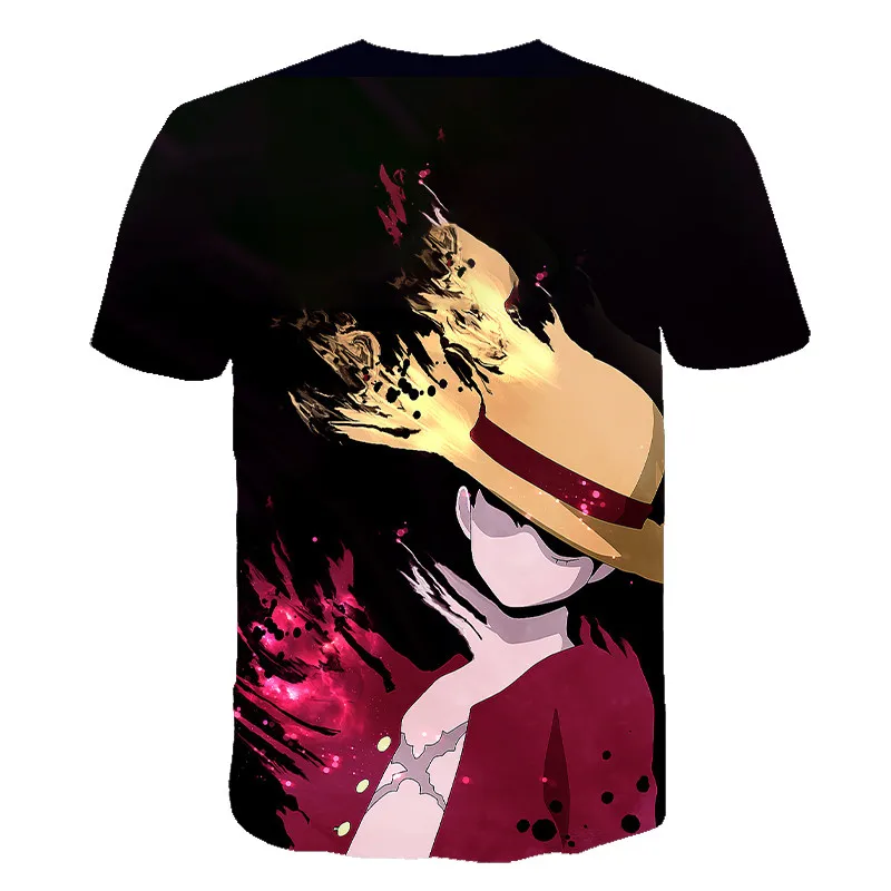 2020 LUCKYFRIDAYF Jeden Kus 3DT-Shirt Luff Slamený Klobúk Japonské Anime zábavné Tričká MUŽI ŽENY O-neck Black KRÁTKY RUKÁV T-shirt
