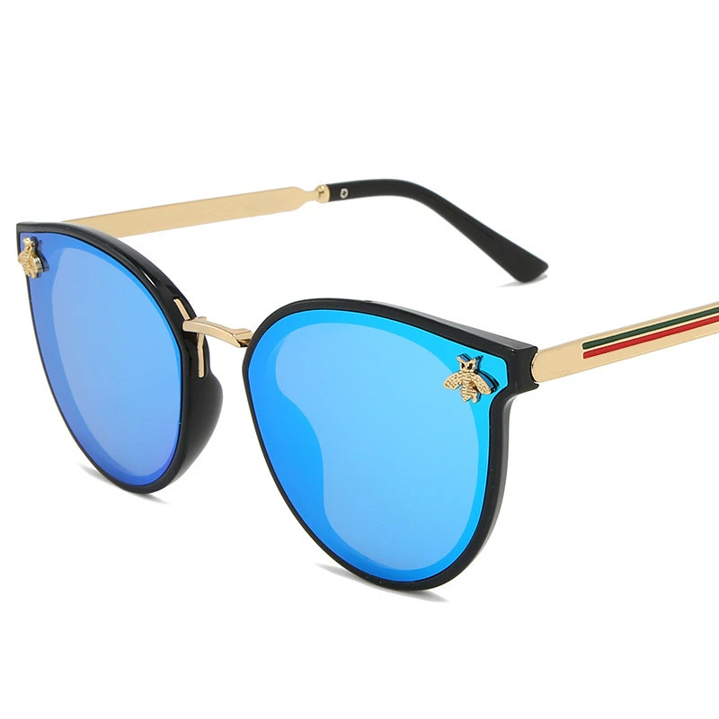 2020 luxusné bee Módne slnečné Okuliare pre ženy Muži Námestie Dizajn Značky Slnečné Okuliare Oculos Retro muž žehlička