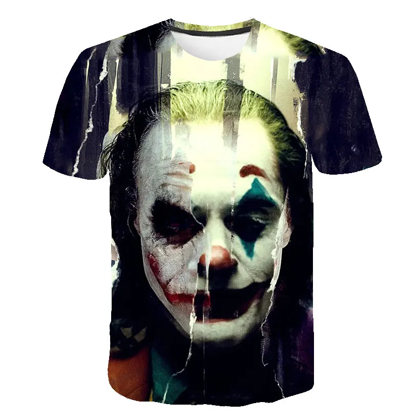 2020 Nové Cool Klaun pánske T-shirt Smiešny Klaun Tvár Topy 3D Vytlačené Módy-Krátke Rukávy Okrúhle Krčný Tričko Moderný Streetwear