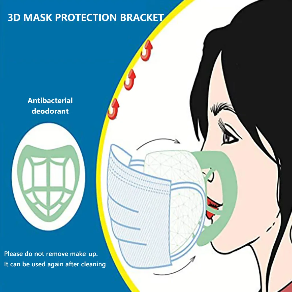 2020 Nové Tvorivé Praktické Unisex Masku na Tvár držiak Opakovane Prachotesný Vetru Haze Znečistenia Kryt Respirato Montáž 8PCS 4