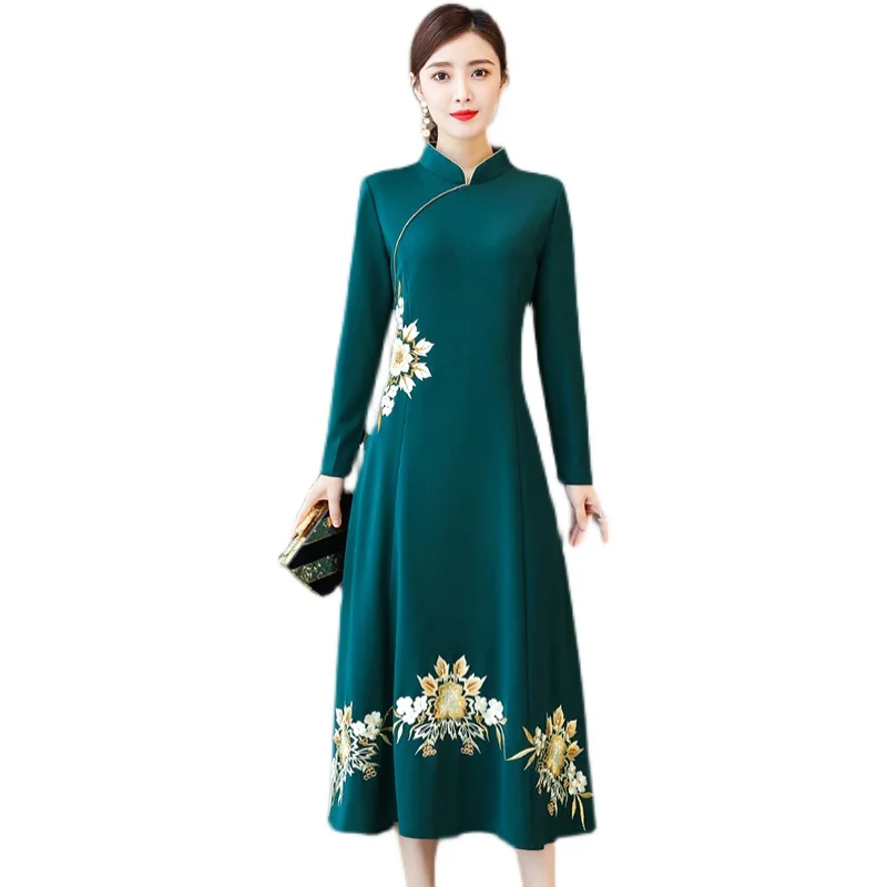 2021 aodai tradičné vietnam cheongsam šaty čínske šaty dlhé qipao žena tradičné oblečenie ao dai elegantné party šaty