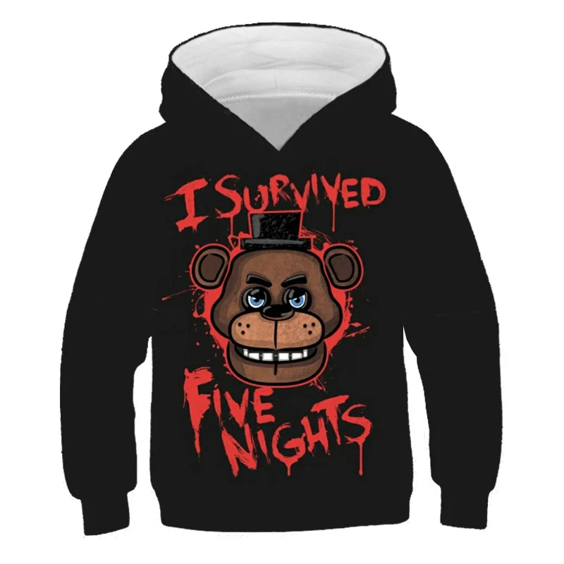 2021 nové kreslené karikatúry to vtipy fnaf hoodies pre chlapcov tlač Noci Na Freddyho dresy Medveď whimsy Chlapci a dievčatá oblečenie