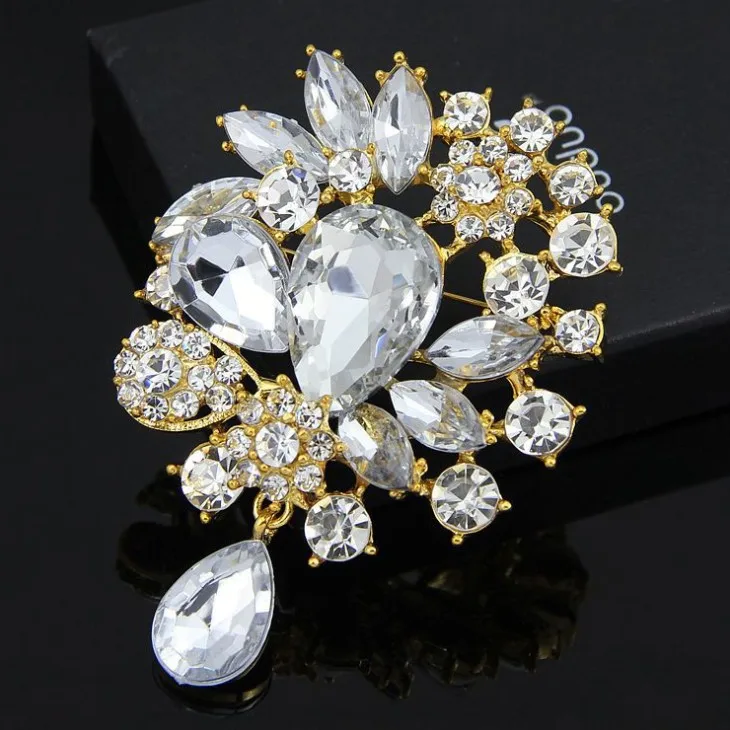 2021 Nové Módne Hot Crystal Akryl Vintage Kvet Brošňa Crystal Z Swarovskis Európskej Módne Šperky Šperky