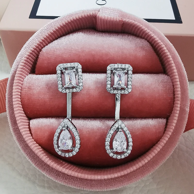 2021 nový príchod trendy halo reálne 925 sterling silver earings módne šperky pre ženy výročie darček veľkoobchod E6043