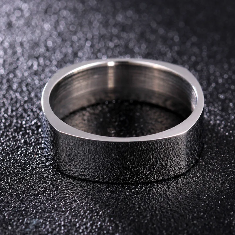 2021 nový punk 6 mm Námestie 925 sterling silver módne krúžok pre mužov Valentína darček šperky veľkoobchod мужское кольцо R5531