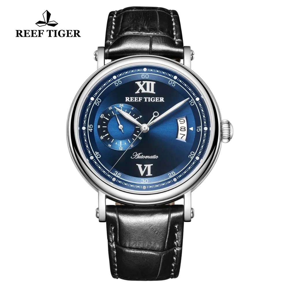 2021 Útes Tiger/RT Luxusné Bežné Hodinky pre mužov Nehrdzavejúcej Ocele Modrá Módne Mechanické Hodinky Veľké Dátum reloj hombre RGA1617-2