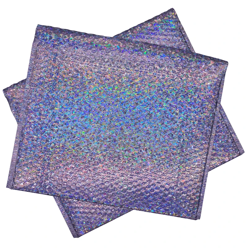 20pcs Veľké Holografické Bublinkové Obálky Laserová Strieborná Mailer Taška Kovové Čalúnená Obklopiť pre Nestabilné Obale Výrobku