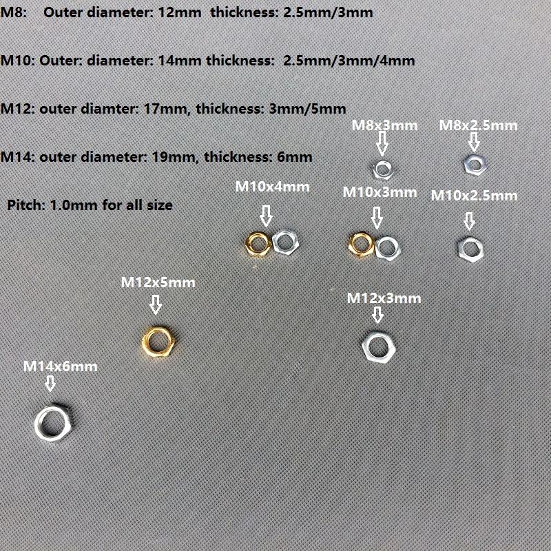 20pieces/veľa M12 M10 M8 vnútorné zub šesťhrannou maticou konektor osvetlenie hardvér príslušenstvo príslušenstvo na mieru