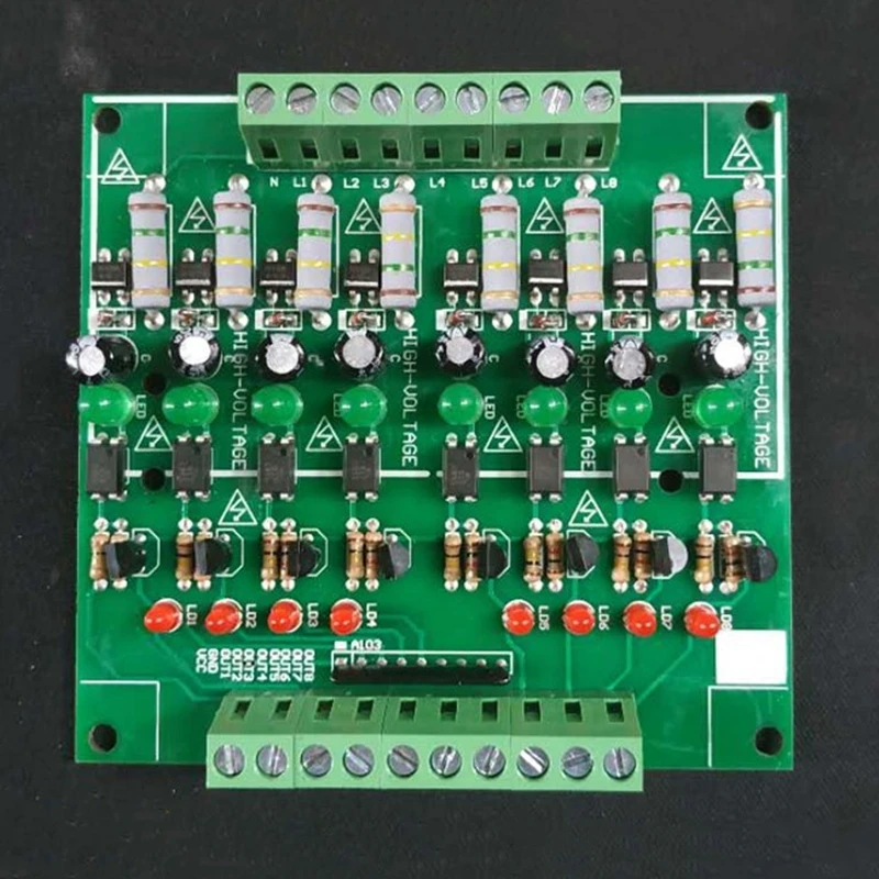 220V 8-kanál Optocoupler Izolácie Modul/220V Detekčný Modul/AC Modul Detekcie/Card Sprievodca Vylepšená Verzia