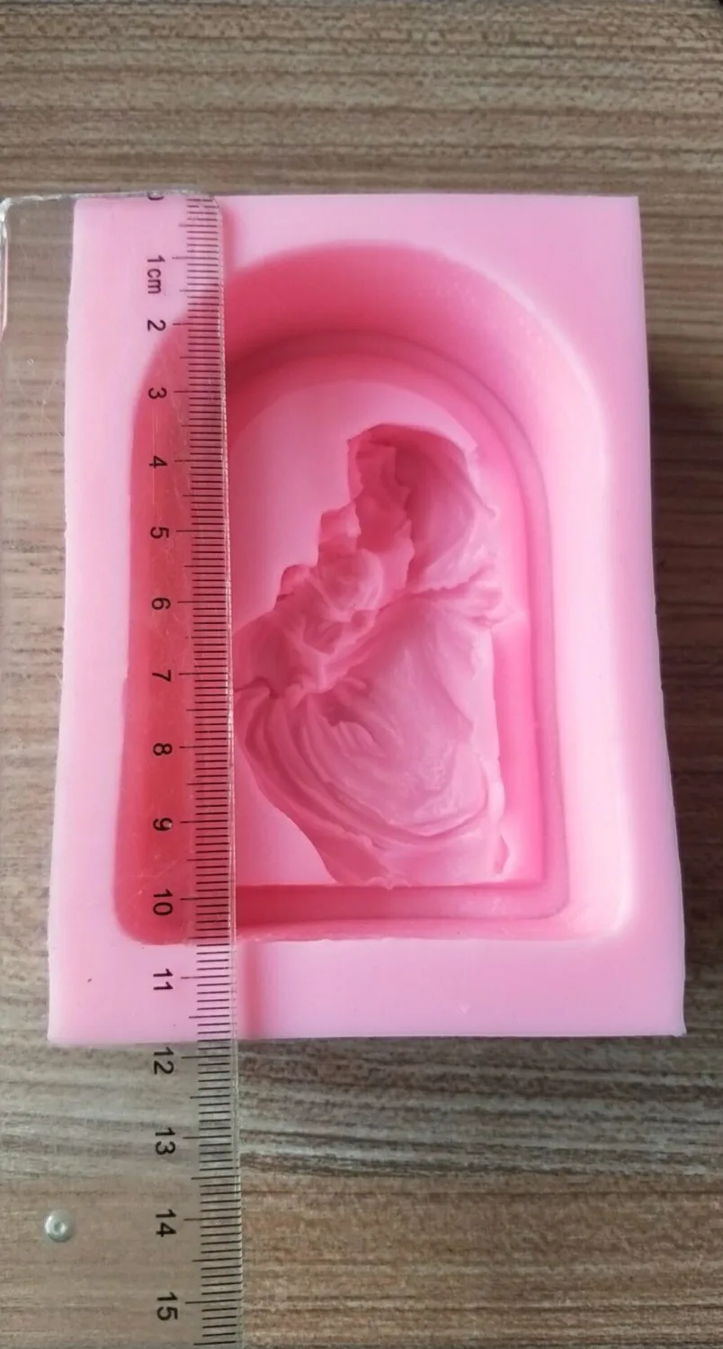 2D Silikónové Mydlo Plesní, Ručne vyrábané Mydlo Robiť Tortu Dekorácie Plesní - Mother & Baby Formy PRZY Eco-friendly