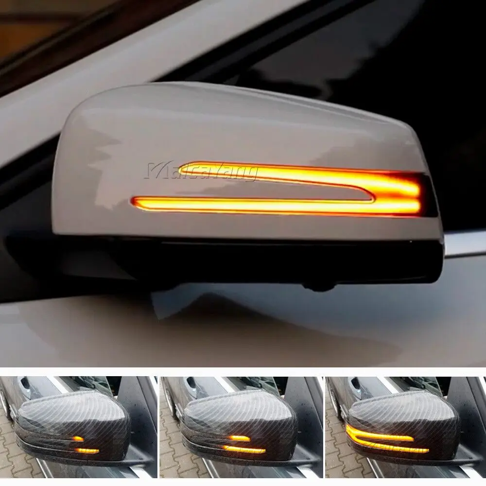2KS LED Dynamický Bočné Zrkadlá Indikátor Tečie Zase Signálneho Svetla Blinker Spustenie Dych Svetlo na Mercedes Benz W212 W204