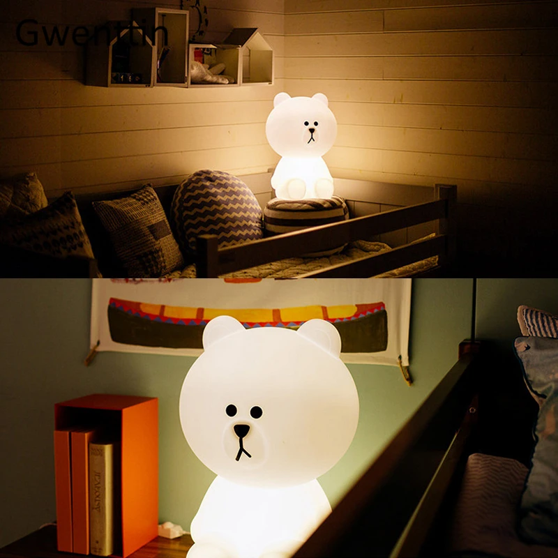30-50 cm Big Bear Stmievanie Nočné Svetlo pre Spálne, Nočné Lampy Domova Dieťa Detí Darček LED Stolná Lampa Tabuľka Svetlo Luminaira