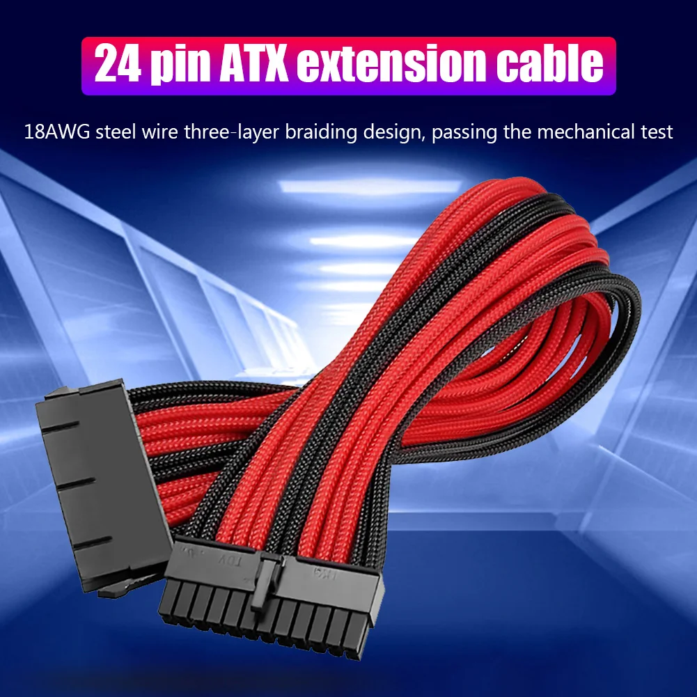 30 cm Predlžovací Napájací Kábel Súpravy 24Pin ATX 4 4Pin EPS 8Pin PCI-e 6Pin PCI-e Pevný Disk Kábel Connecter Podporu