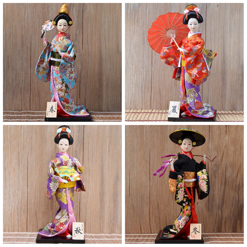 30 cm Tradičné Japonské Geisha Figúrky Sochy Japonský Kimonos Bábiky, Ozdoby Domov Reštaurácii, Stolové Dekorácie, Darčeky