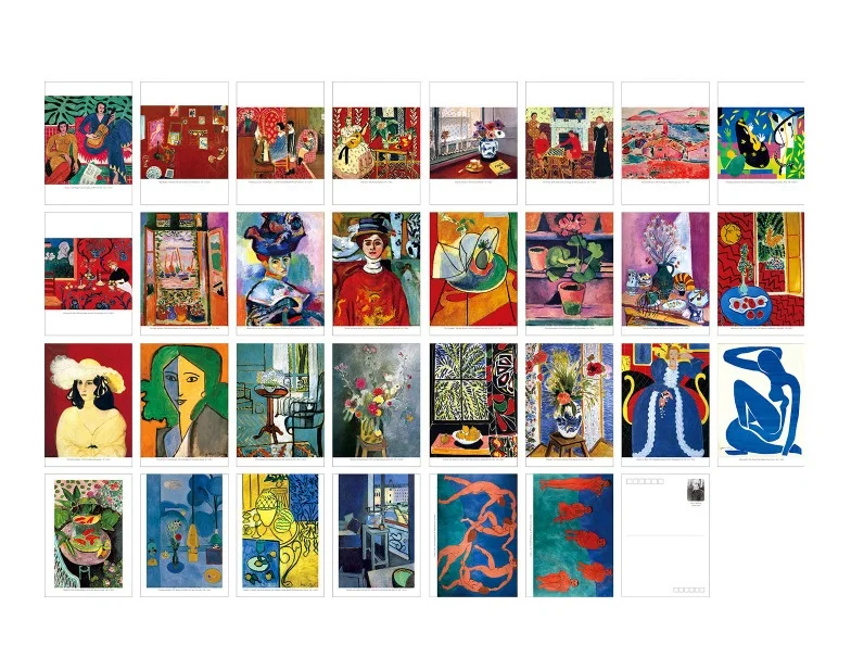 30 Ks/Set Henri Matisse Umenie Maľba Pohľadnicu DIY Pohľadnice Správu Karty Vestník Dekorácie