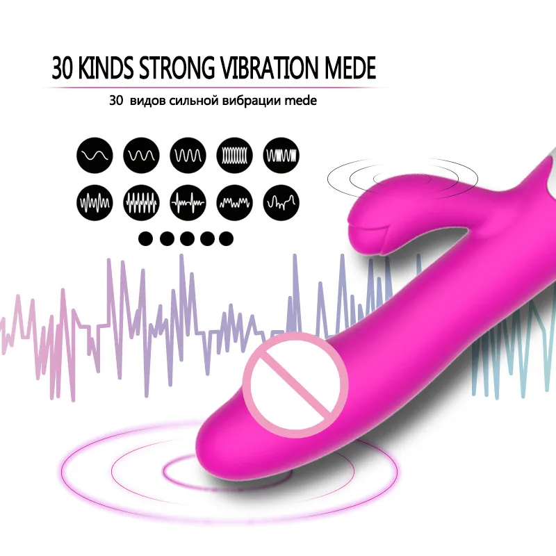30 Rýchlosť Rabbit Vibrátor Žena Klitorálny Stimulácia Rechargable Realistický Vibrátor G-Spot Vibrátor Čarovná Palička Dospelých Žien, Sexuálne Hračky