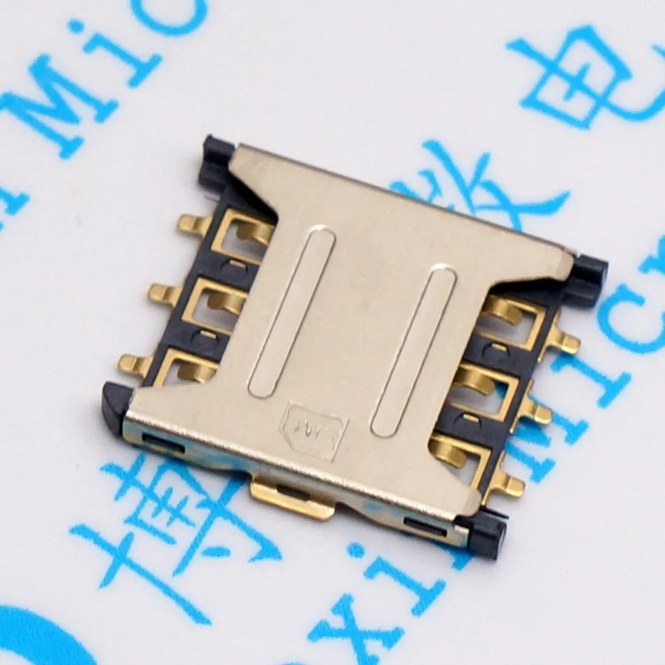 30pcs Plug-in Nano-SIM kartu konektor 6P Micro kartu držiak na mobilný telefón malých pull-Nano-SIM kartu