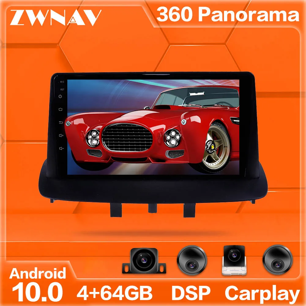 360 Kamery systém Android, Auto Multimediálny Prehrávač Na Renault Megane 3 2009-GPS Navi Rádio stereo IPS Dotykový displej vedúci jednotky
