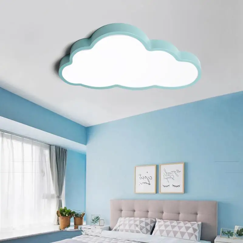 3colors Led Stropné Osvetlenie 36W LED Detská Spálňa Cartoon Cloud Tvar Stropné Svietidlo 220V Č Stmievanie pre Spálne Obývacia Izba