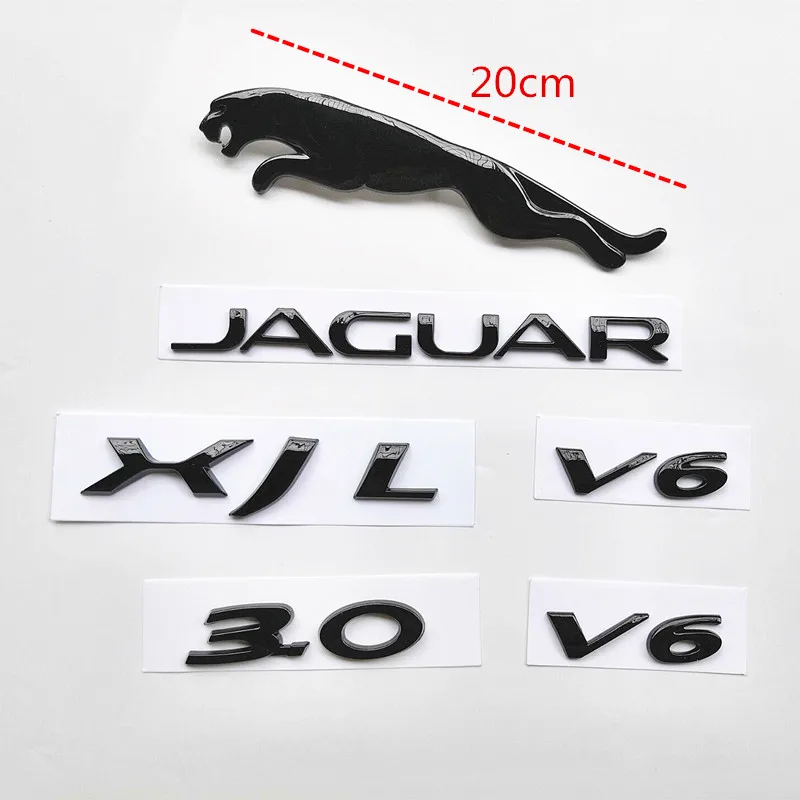 3D Auto Nálepky 3.0 5.0 V6 V8 XE XF XJL List Zadné Znak, Odznak Obtlačky pre Jaguar XE XF XJL E-TEMPO F-TEMPO F-TYP Auta Styling