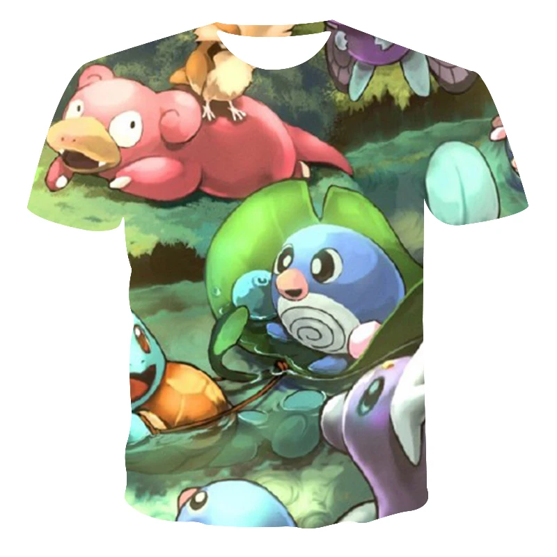 3D pánske T-shirt Pokemon Kreslených Anime Vytlačené Tričko O-Krku Bežné Nadrozmerná 6XL Voľné Krátke Rukáv Tričko pánske Pár Oblečenie