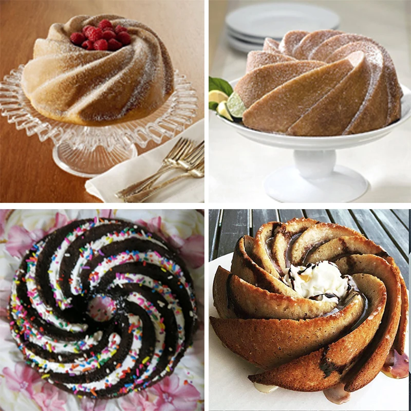 3D Veľká Vírivá Tvar Silikónové Maslo Tortu Formy Kuchyňa Pečenie Forma Nástroje pre Cake Bakery Zapekacej Misky Pečenie Formy Pan Cake