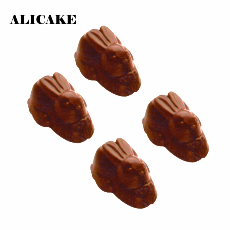 3D Čokoláda Plesne Polykarbonátu Pečenie Pečiva Cake Zdobenie Nástroje Plastové Veľkonočné Králik na Čokoládu Forme Zásobník Formy