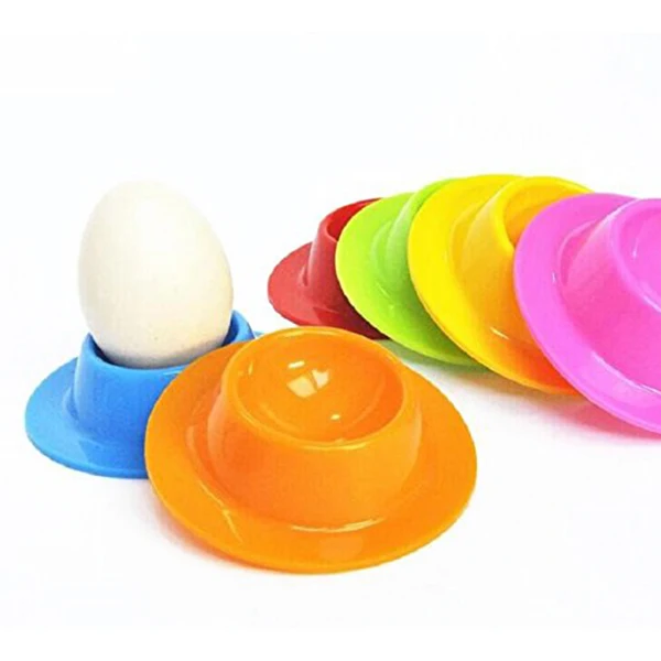 4 Ks Silikónové Vaječné Poháre V Modernom Dizajne Držiteľov Nastaviť Slúžiace Kuchyňa Varené Vajcia Raňajky(Náhodné Farby)
