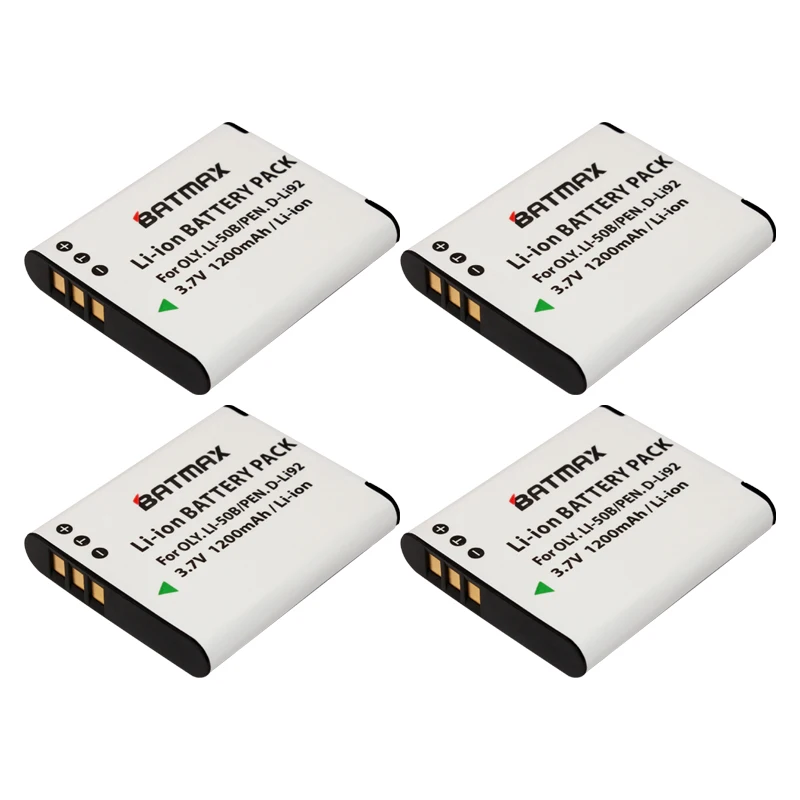 4-Pack Li-50B LI50B 50B Batérie a USB Duálna Nabíjačka pre OLYMPUS SP 810 800UZ u6010 u6020 u9010 SZ14 SZ16 D755 u1010 SZ30 SZ20 XZ-1