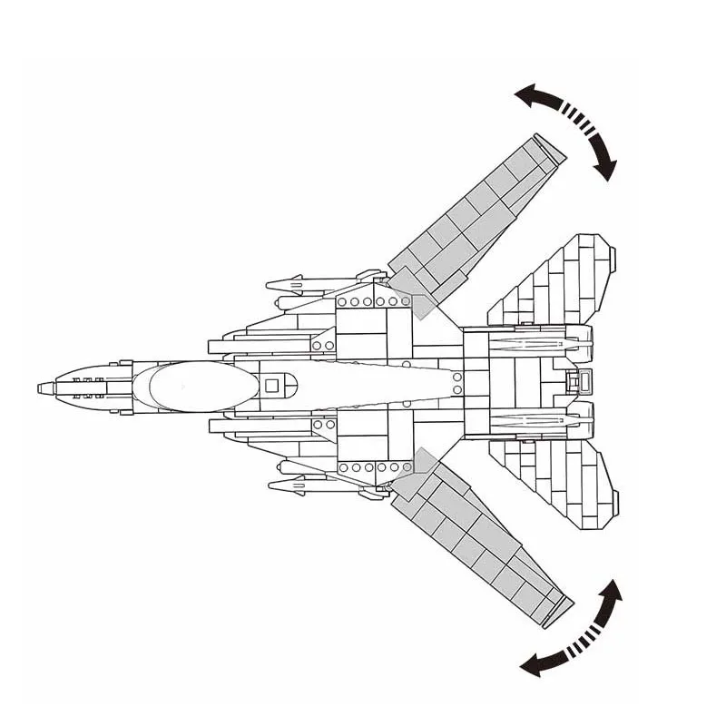404Pcs Vojenské F-14 Fighter Model Tehly Lietadlo Lietadlo Leteckej Vojny Tvorca Stavebné Bloky Sady Vzdelávacie Hračky pre Deti,
