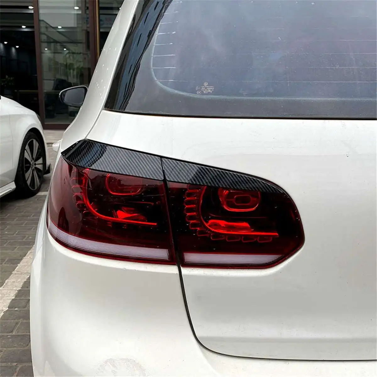 4pcs Auto Zadné Svetlo Výbava Kryt Auto Samolepky Styling Výlisky Pre VW Golf 6 MK6 Štandardné R-Štýl na obdobie 2008-2013 Vonkajšie Príslušenstvo