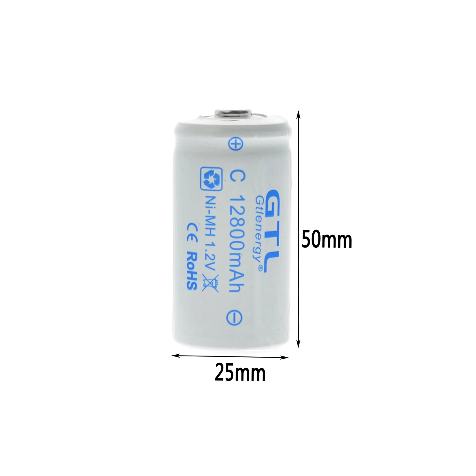 4pcs Ni-MH 5000mAh 1.2 V C Veľkosť Nabíjateľná Batéria bunky