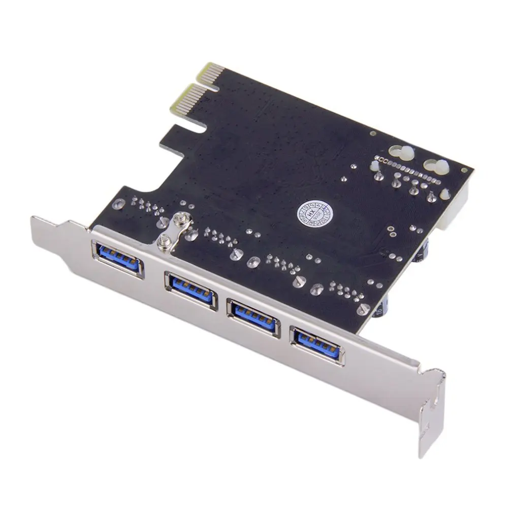 4Port PCI-E na USB 3.0 HUB, PCI Express Rozširujúca Karta Adaptéra 5 gb / S Rýchlosť Hore Na Plochu Komponenty Počítača Nové