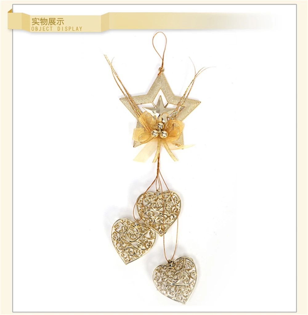 5 ks 3D Lesk Láska Srdce Prívesok Ozdoby na Vianočné stromčeky Duté Srdce Lesk Shinning Okenné Dekorácie, Party Darček Nové