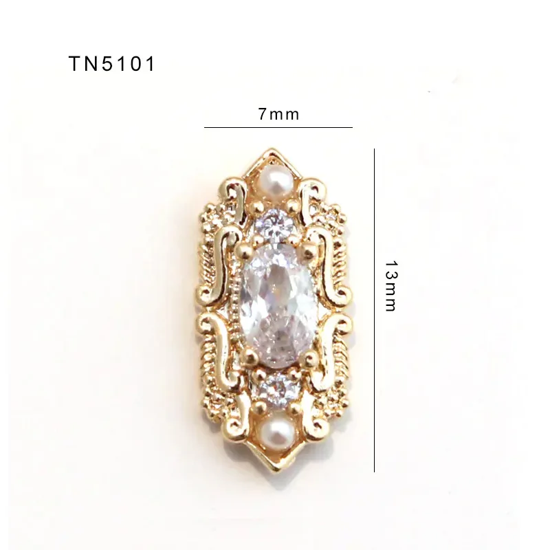 5 ks/veľa TN5101 Luxusné Zliatiny Zirkón Nail Art Kryštály šperky Kamienkami nechty príslušenstvo dodávky nail art, ozdoby charms